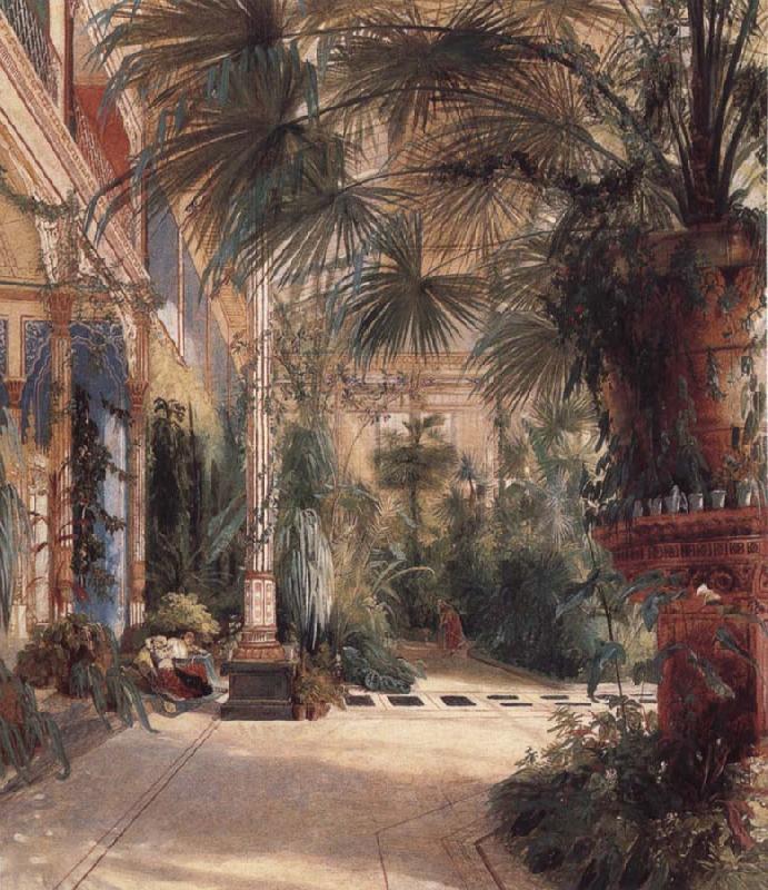 Carl Blechen The Palm House on the Pfaueninel Sweden oil painting art